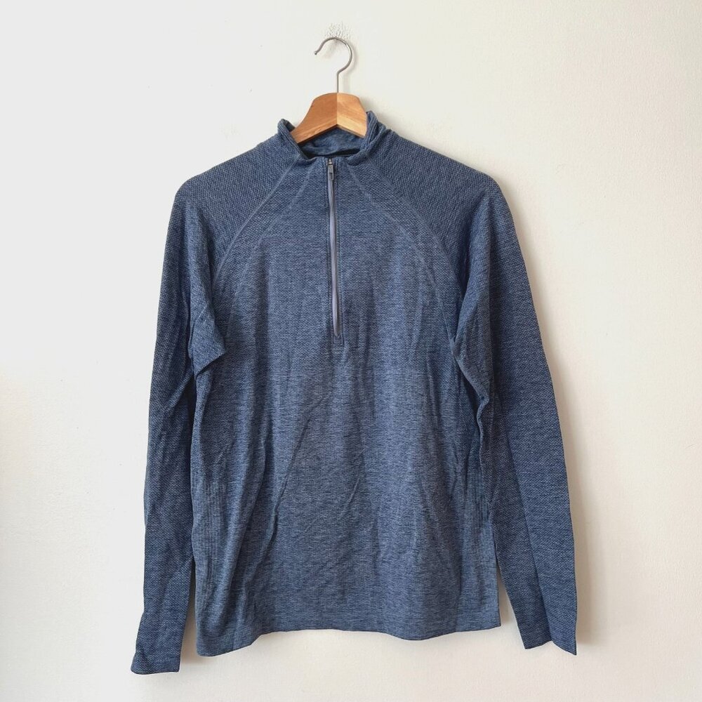 Lululemon Metal Vent Tech 1/2 Zip Lightweight Pullover Blue Men's Size Medium
